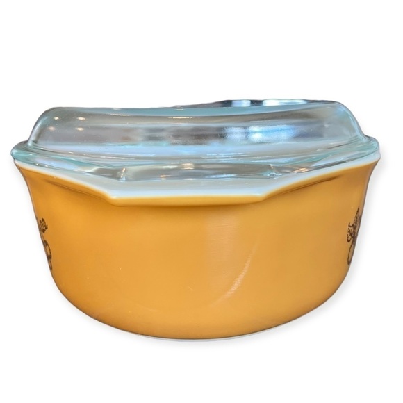 PYREX Vintage Old Orchard 2.5 Clear Glass Cover Casserole Dish #045 - Picture 4 of 9